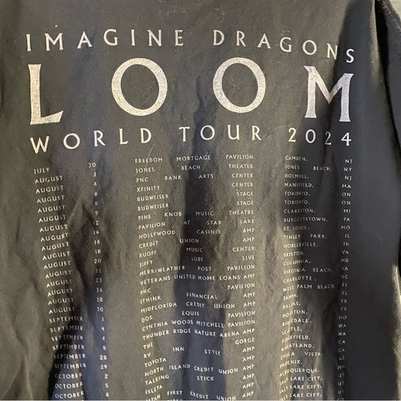 Imagine Dragons Loom World Tour 2024 Wizard Black T Shirt Size Large - Picture 4 of 7